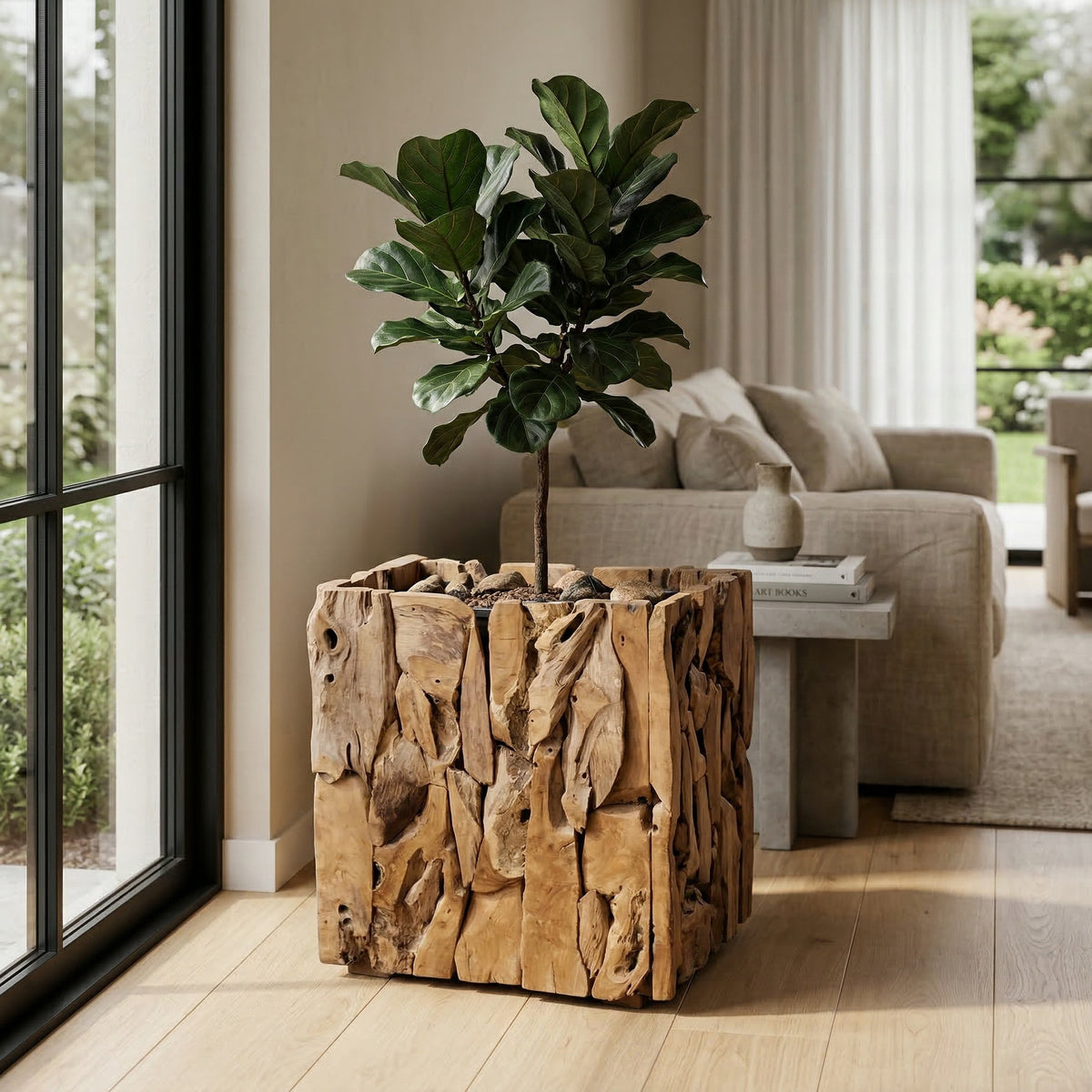 Teak plantenbak