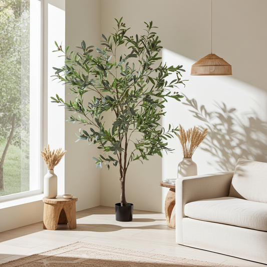 Kunst olijfboom groen 180 cm realistische kunstplant