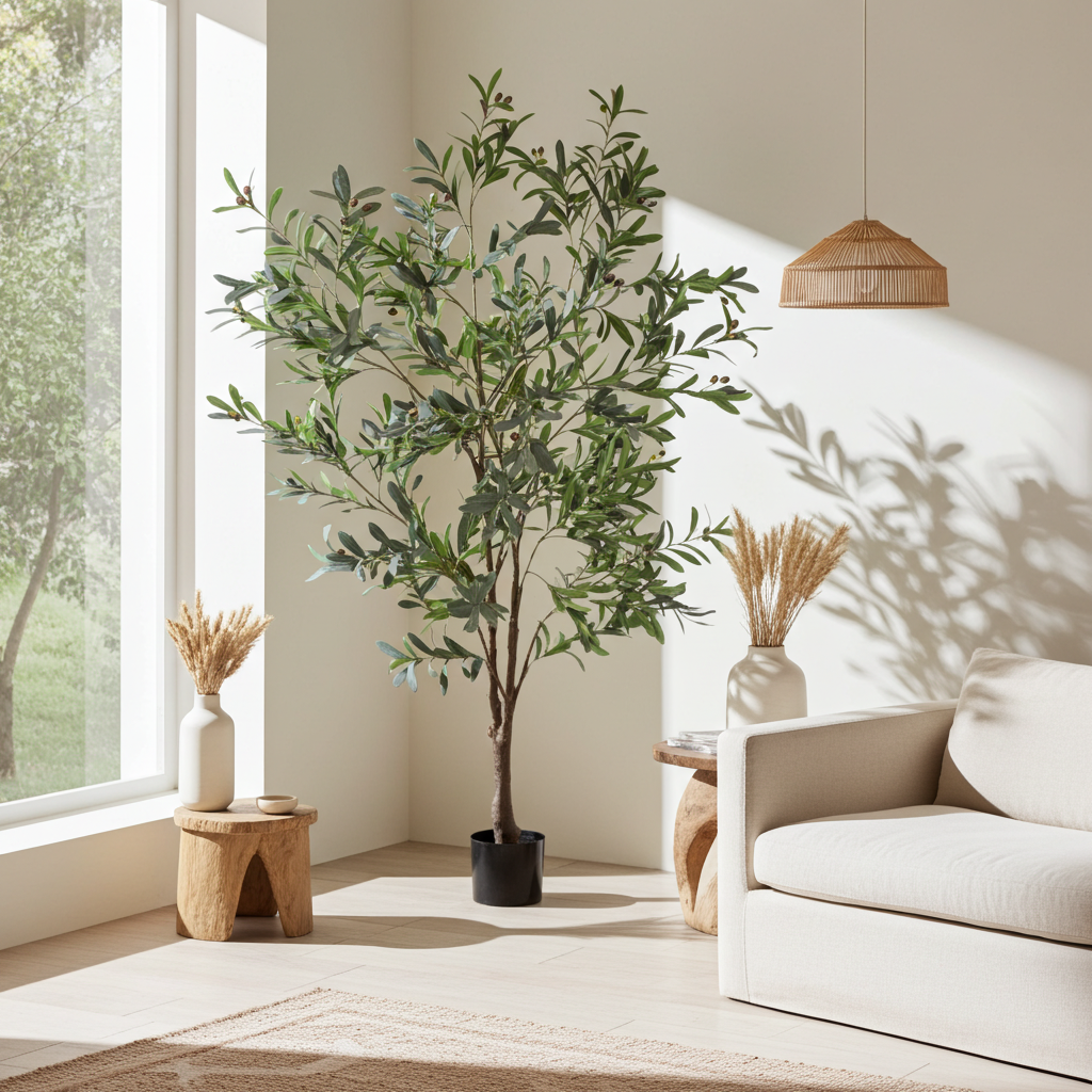 Kunst olijfboom groen 180 cm realistische kunstplant