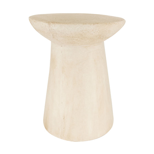 Ronde bijzettafel magnesium wit 48 cm