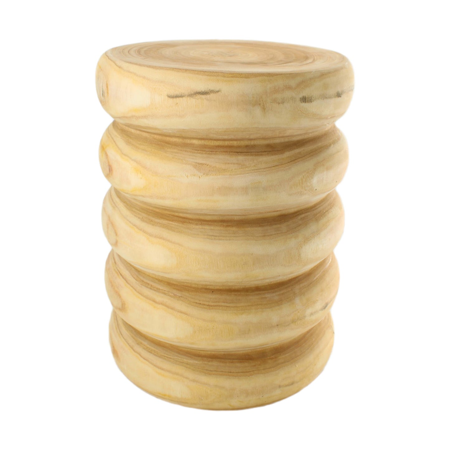 Ronde bijzettafel paulownia hout naturel licht