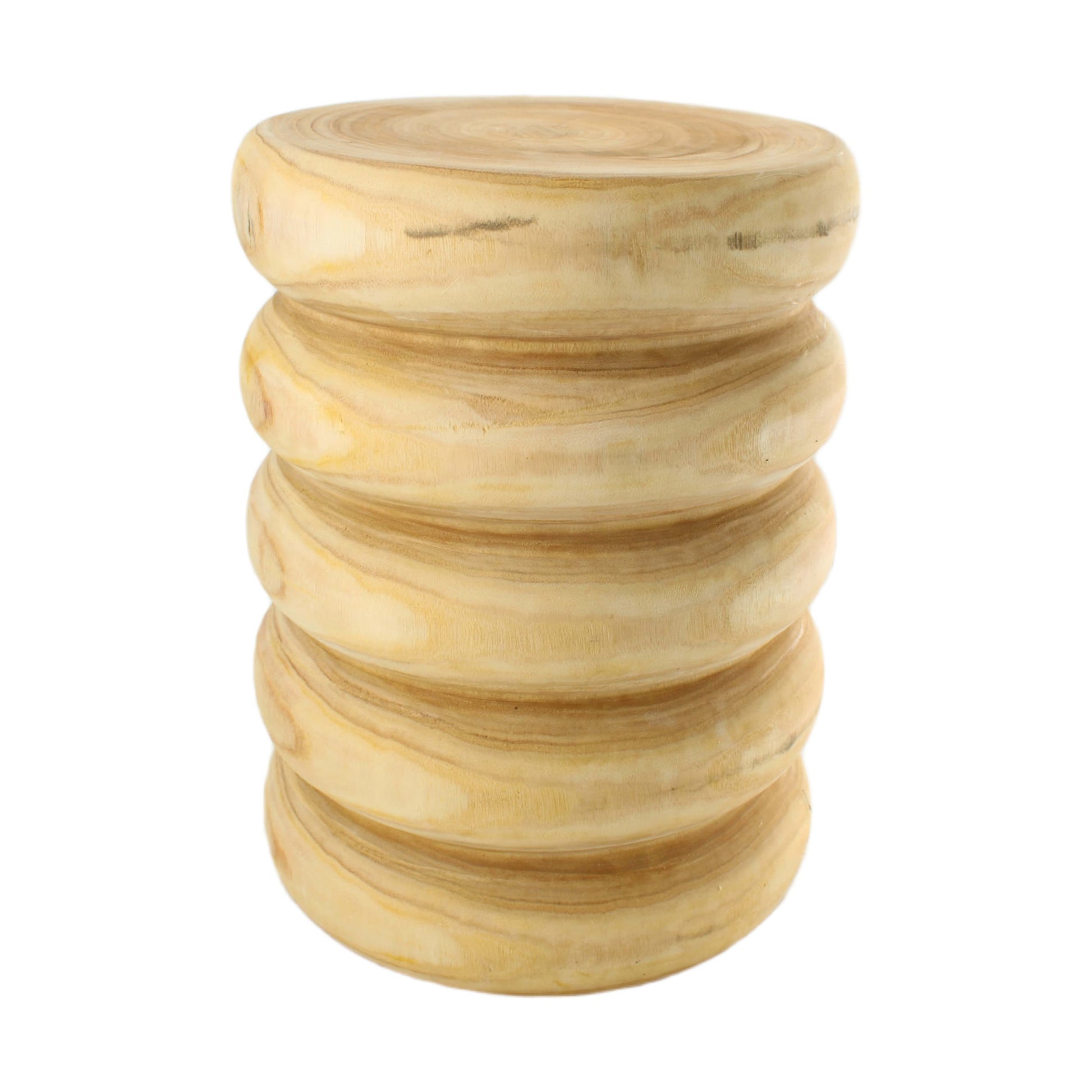 Ronde bijzettafel paulownia hout naturel licht