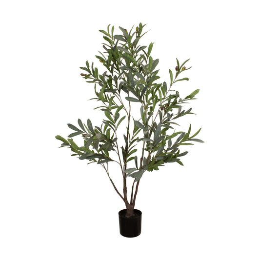 Kunst olijfboom groen 120 cm realistische kunstplant