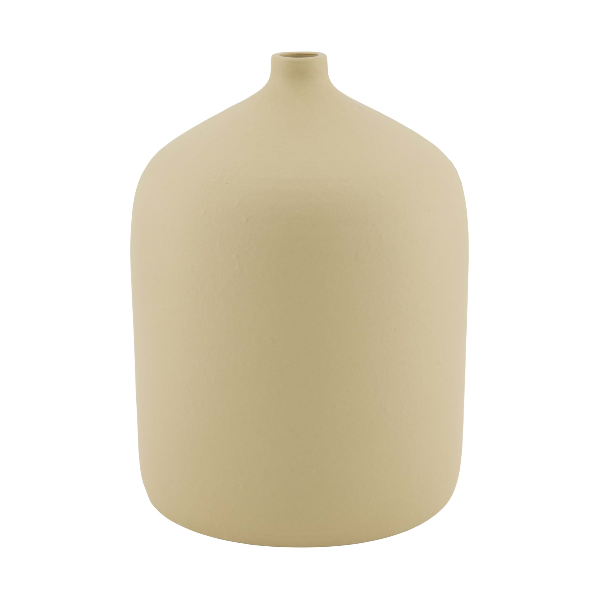 Terracotta vaas beige decoratieve vaas 22 cm