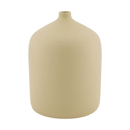 Terracotta vaas beige decoratieve vaas 22 cm
