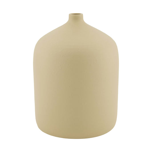 Terracotta vaas beige decoratieve vaas 22 cm