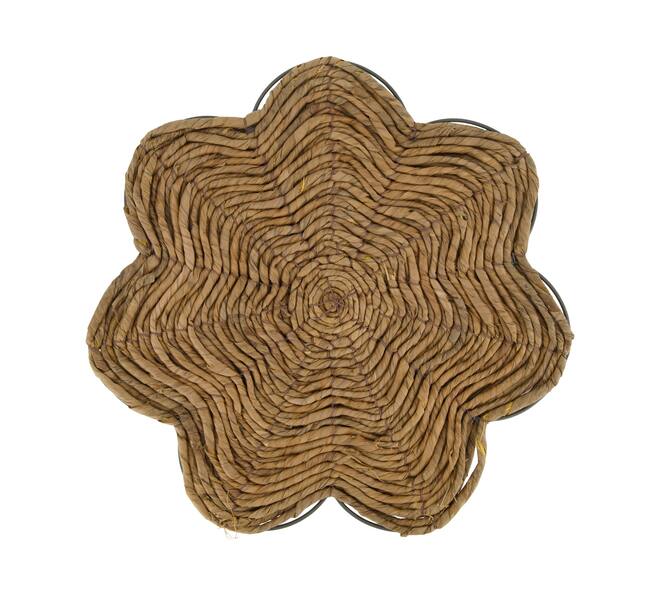 Placemat bloemvorm bruin Ø38 cm decoratie tafel