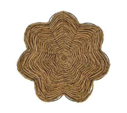 Placemat bloemvorm bruin Ø38 cm decoratie tafel