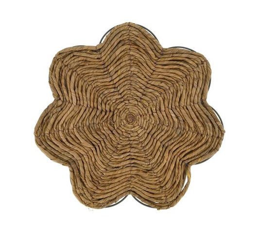 Placemat bloemvorm bruin Ø38 cm decoratie tafel