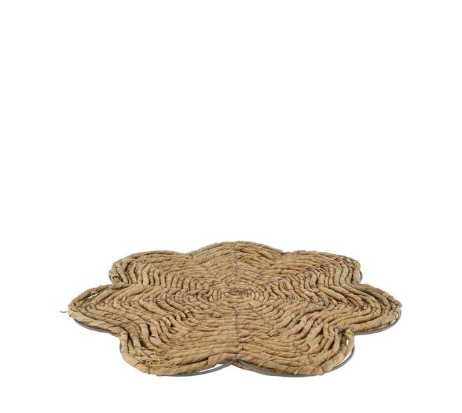 Placemat bloemvorm bruin Ø38 cm decoratie tafel