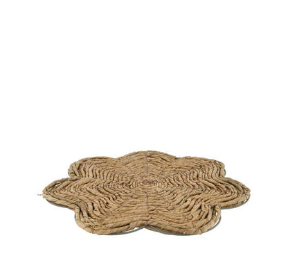 Placemat bloemvorm bruin Ø38 cm decoratie tafel