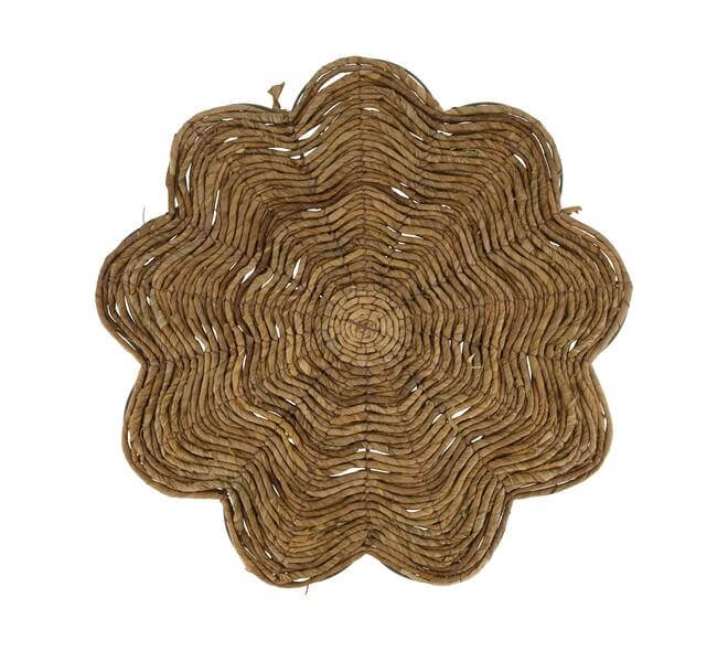 Placemat bloemvorm XL bruin Ø58 cm decoratie tafel