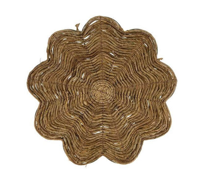 Placemat bloemvorm XL bruin Ø58 cm decoratie tafel