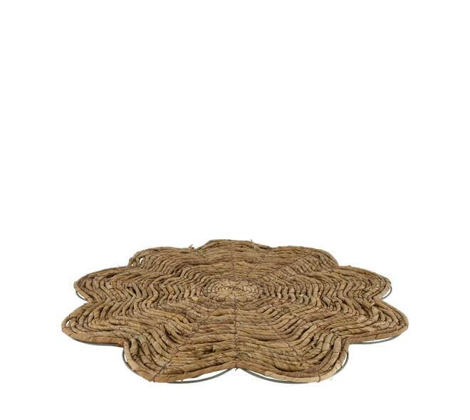 Placemat bloemvorm XL bruin Ø58 cm decoratie tafel