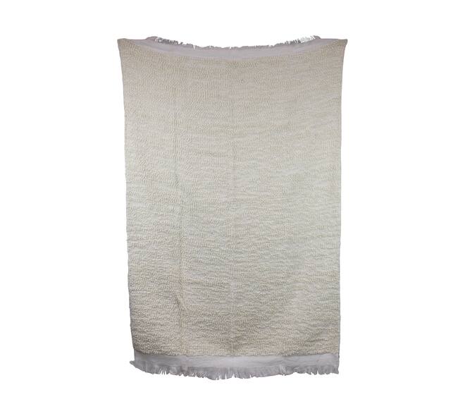 Bouclé plaid gebroken wit 125x150 cm zachte deken