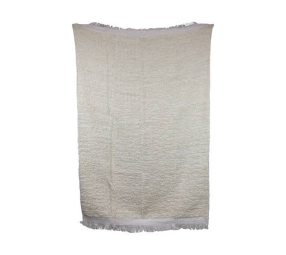 Bouclé plaid gebroken wit 125x150 cm zachte deken