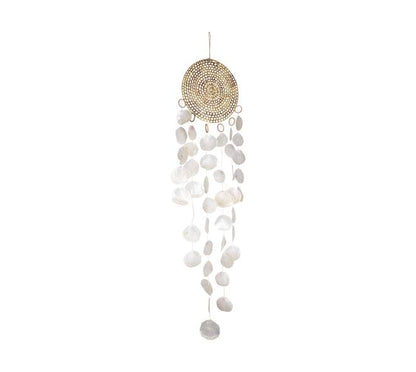 XL rattan capiz wandhanger naturel 150 cm extra lang decoratie