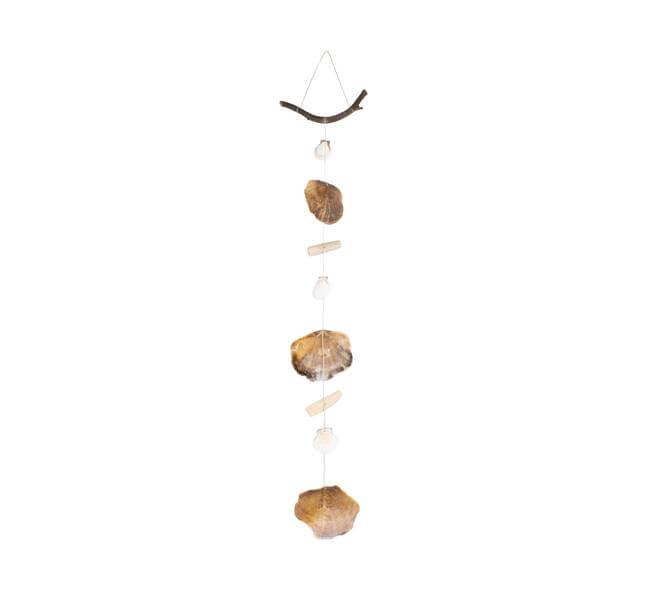 Schelpen slinger perzik naturel set van 3 80 cm decoratie
