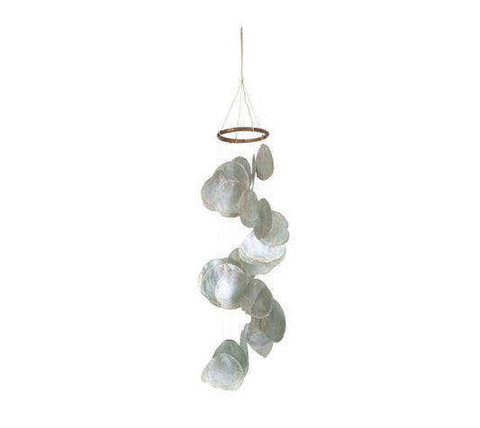 Capiz mobile hanger groen 57 cm decoratie