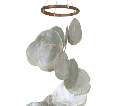 Capiz mobile hanger groen 57 cm decoratie