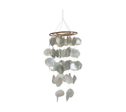 Capiz mobile hanger XL groen 70 cm decoratie
