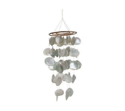 Capiz mobile hanger XL groen 70 cm decoratie