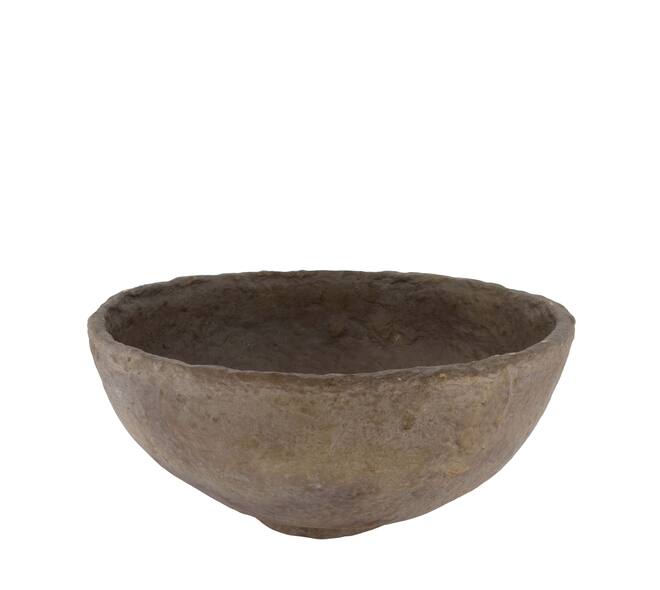 Papier-maché ronde schaal bruin decoratief 37 cm