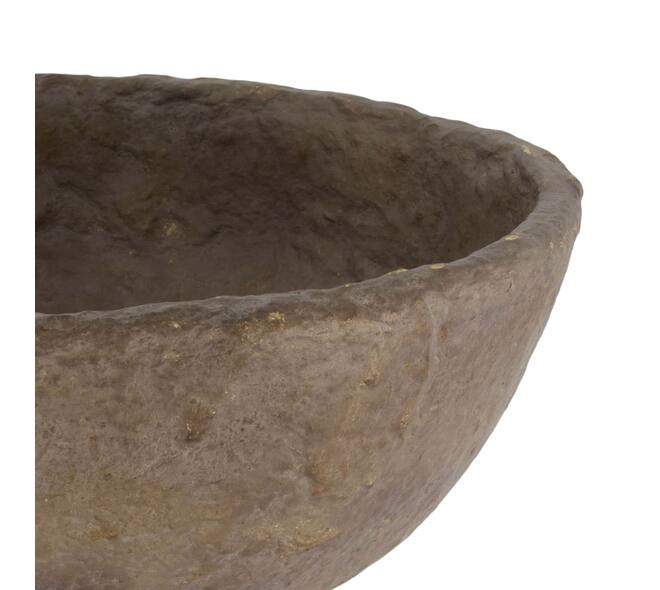 Papier-maché ronde schaal bruin decoratief 37 cm