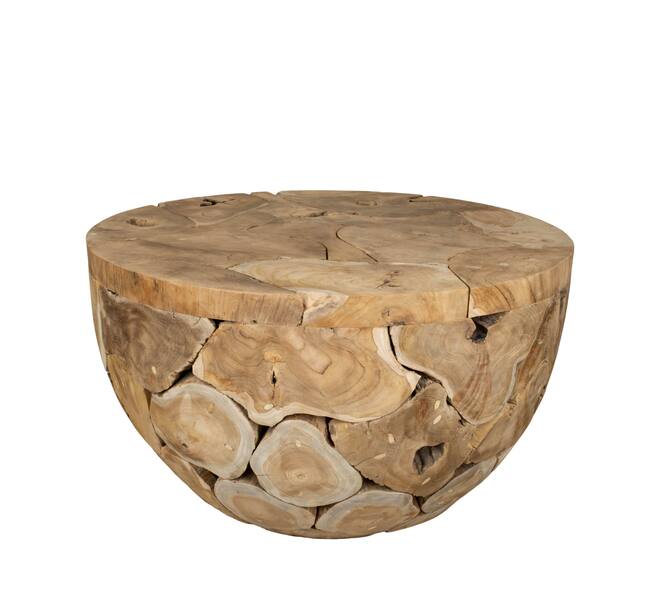 Teak bijzettafel