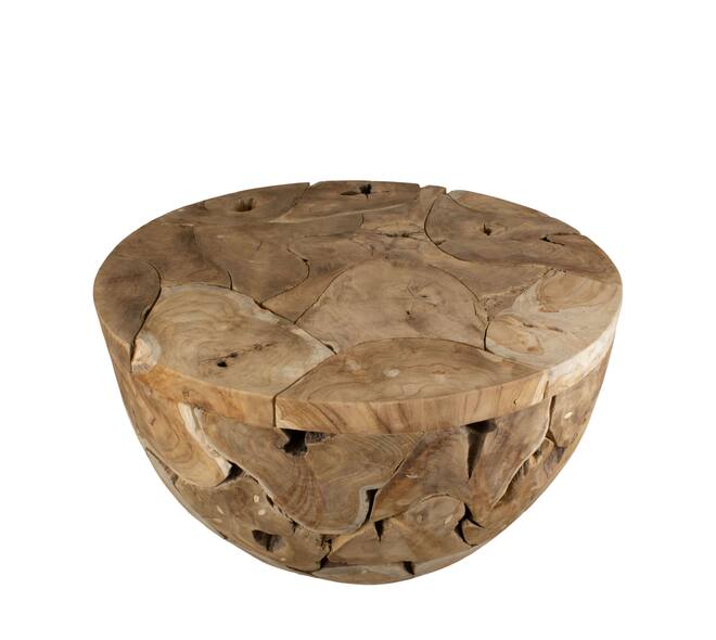 Teak bijzettafel
