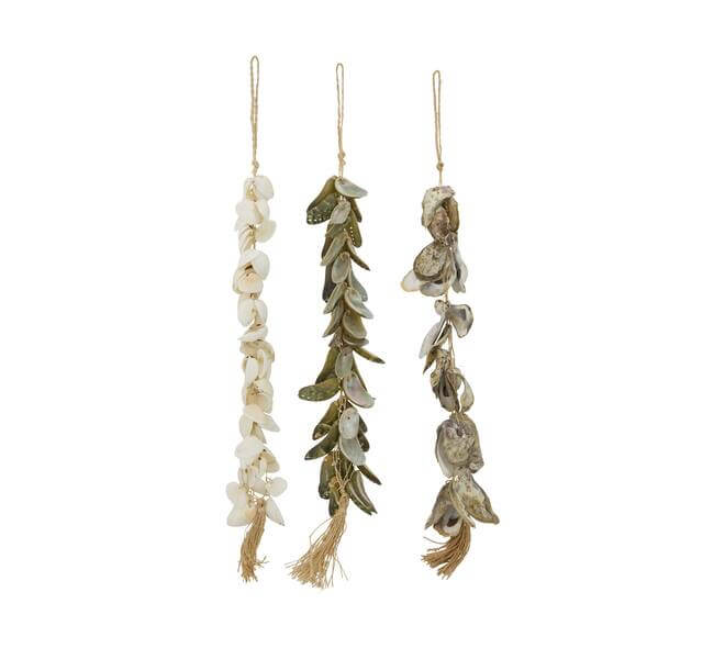 Schelpen slinger naturel set van 3 60 cm decoratie
