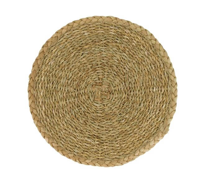 Placemat rond zeegras naturel Ø37 cm