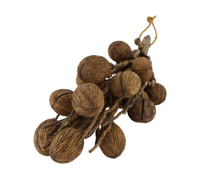 Hanger tak met coco bol naturel 65 cm wanddecoratie