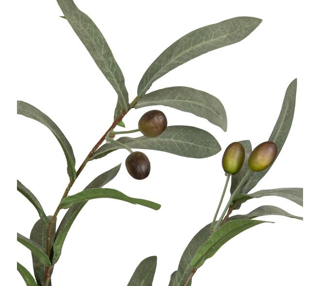 Kunst olijftak 85 cm olijfgroen van Youna Label, realistische decoratieve tak voor stijlvolle vaas- en interieurdecoratie