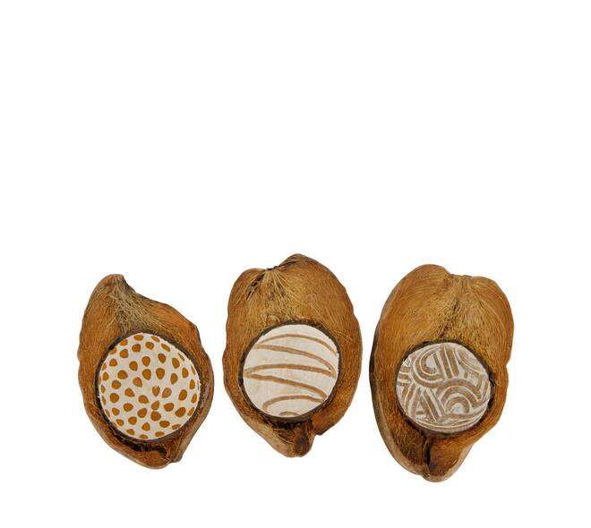 Decoratieve kommen naturel zand set van 3 organisch design