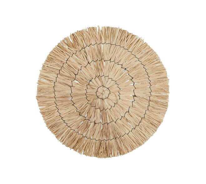 Placemat rond raffia naturel Ø28 cm