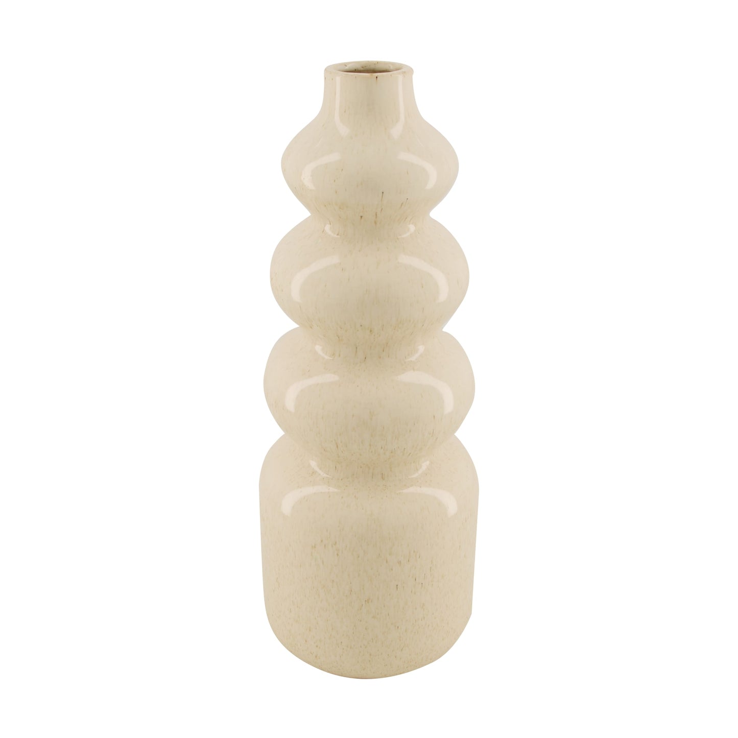Keramieken vaas wit slanke vaas 37,5 cm