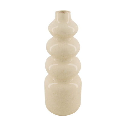 Keramieken vaas wit slanke vaas 37,5 cm