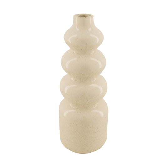 Keramieken vaas wit slanke vaas 37,5 cm