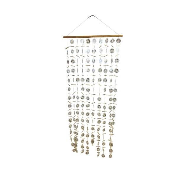 Capiz curtain mobile wit 178 cm hangdecoratie