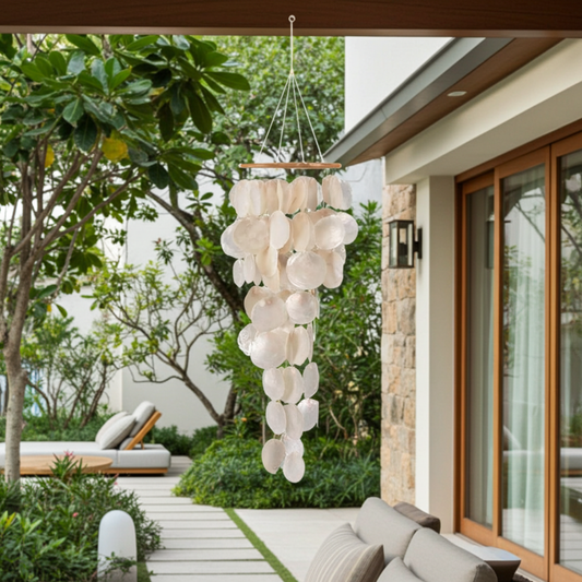 Capiz mobile hanger naturel Ø28x70 cm decoratie