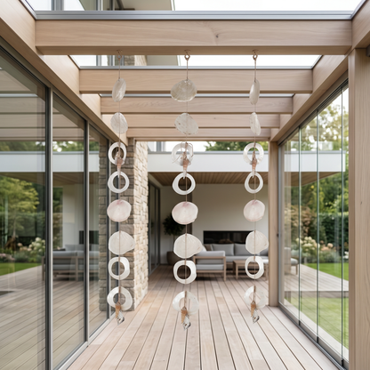 Capiz slinger naturel set van 3 90 cm decoratie