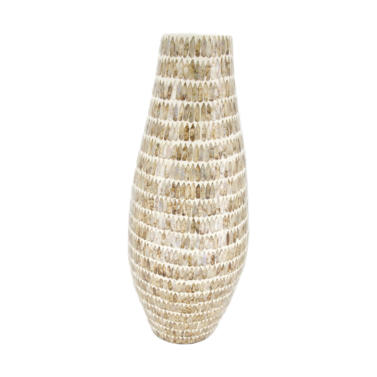 Capiz bamboe vaas bruin FSC 100% hoge vaas 58 cm