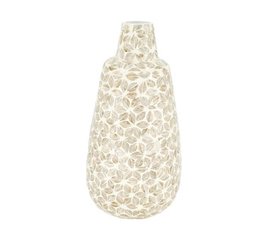 Bamboe vaas bruin decoratieve vaas 43 cm