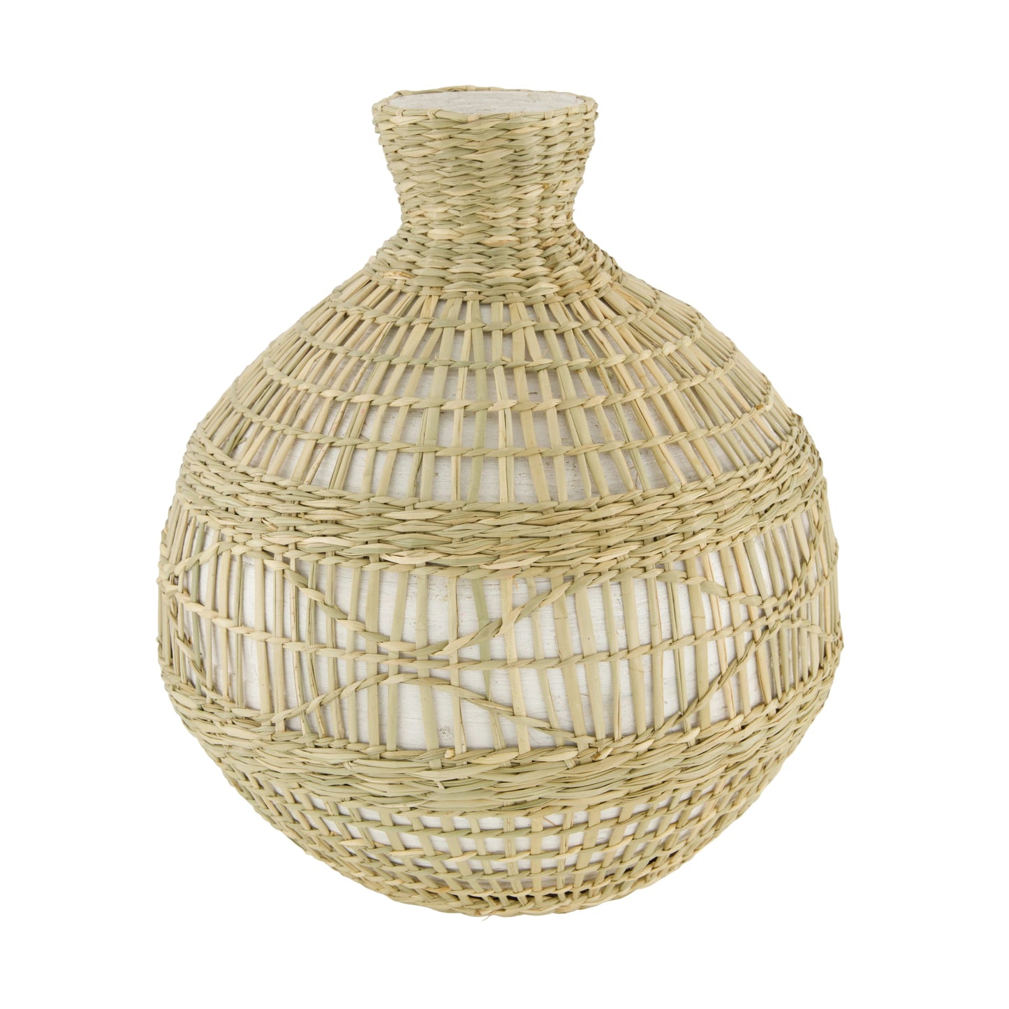 Zeegras bamboe vaas naturel decoratieve vaas 30 cm