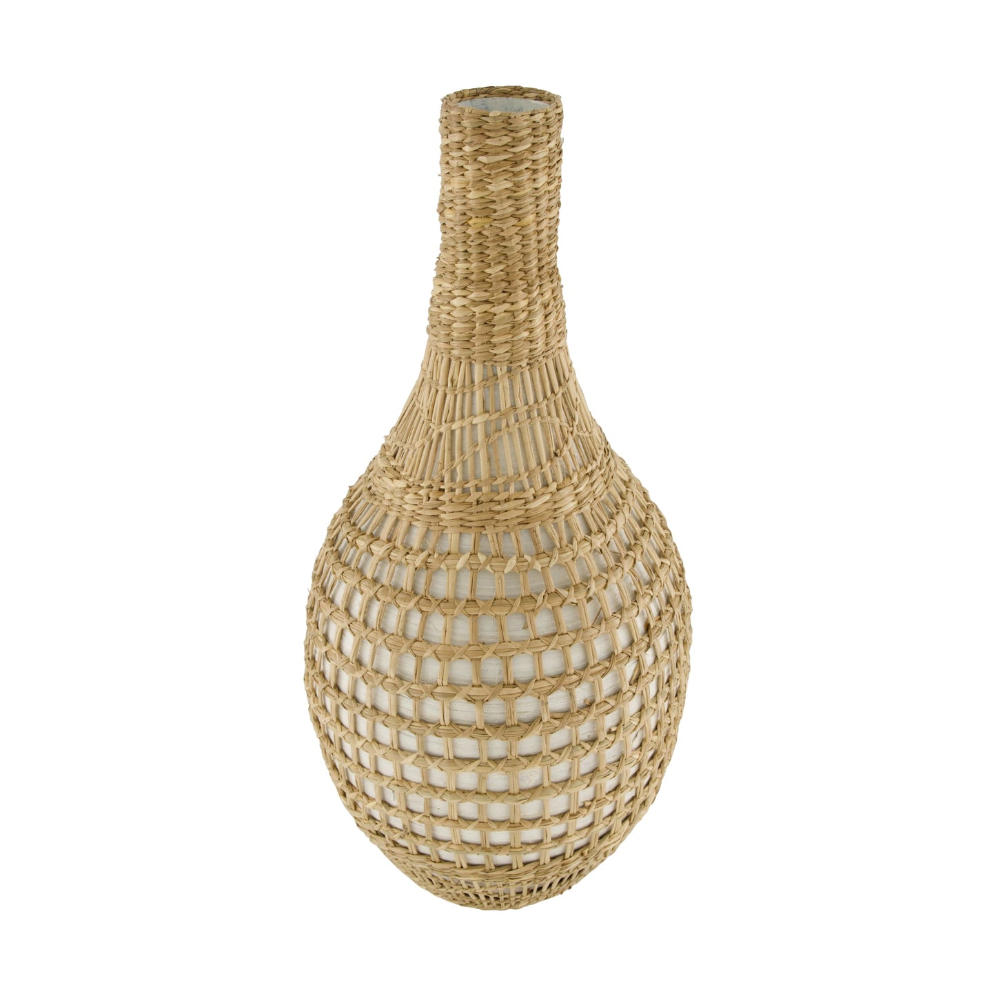 Zeegras bamboe vaas naturel hoge vaas 52 cm