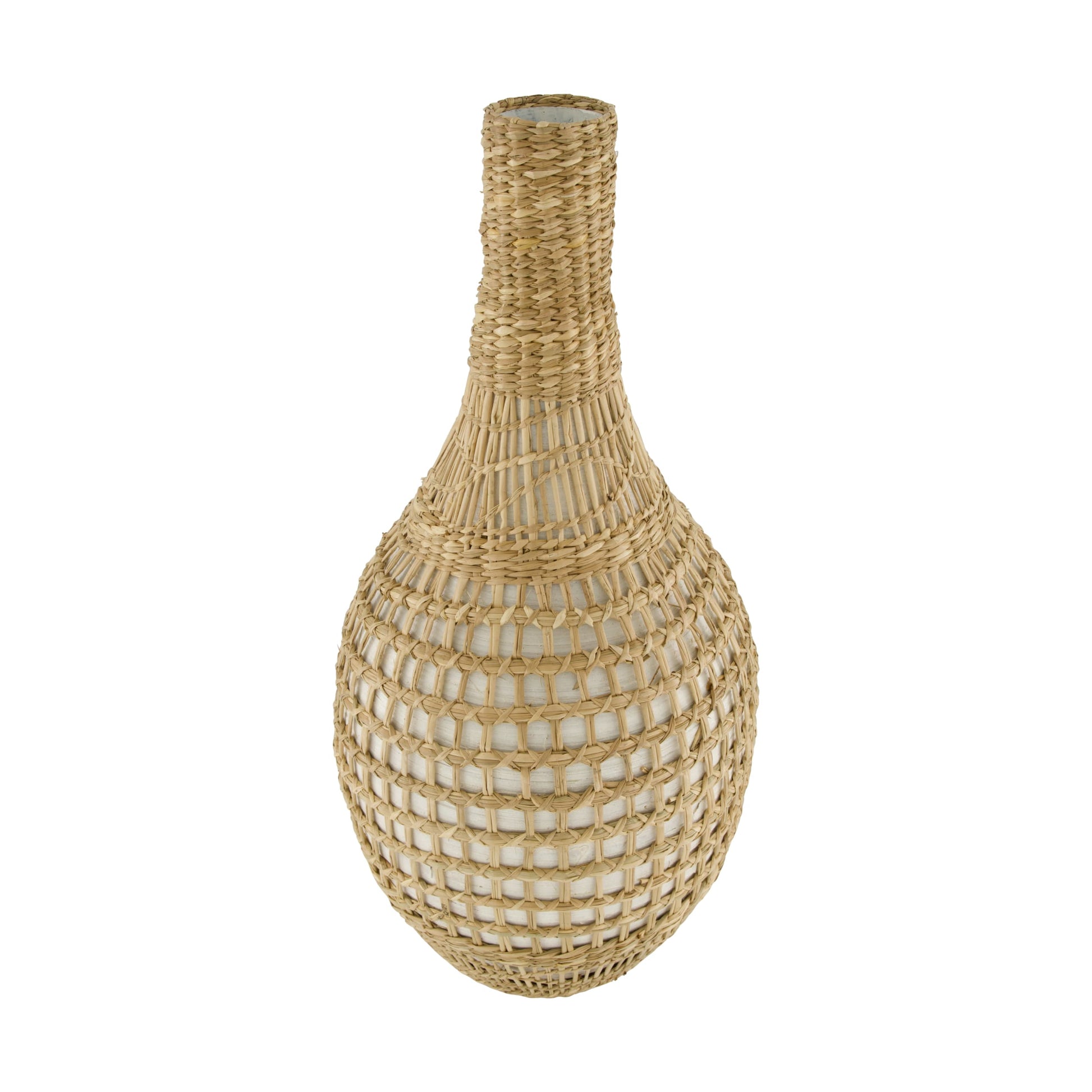 Zeegras bamboe vaas naturel hoge vaas 52 cm