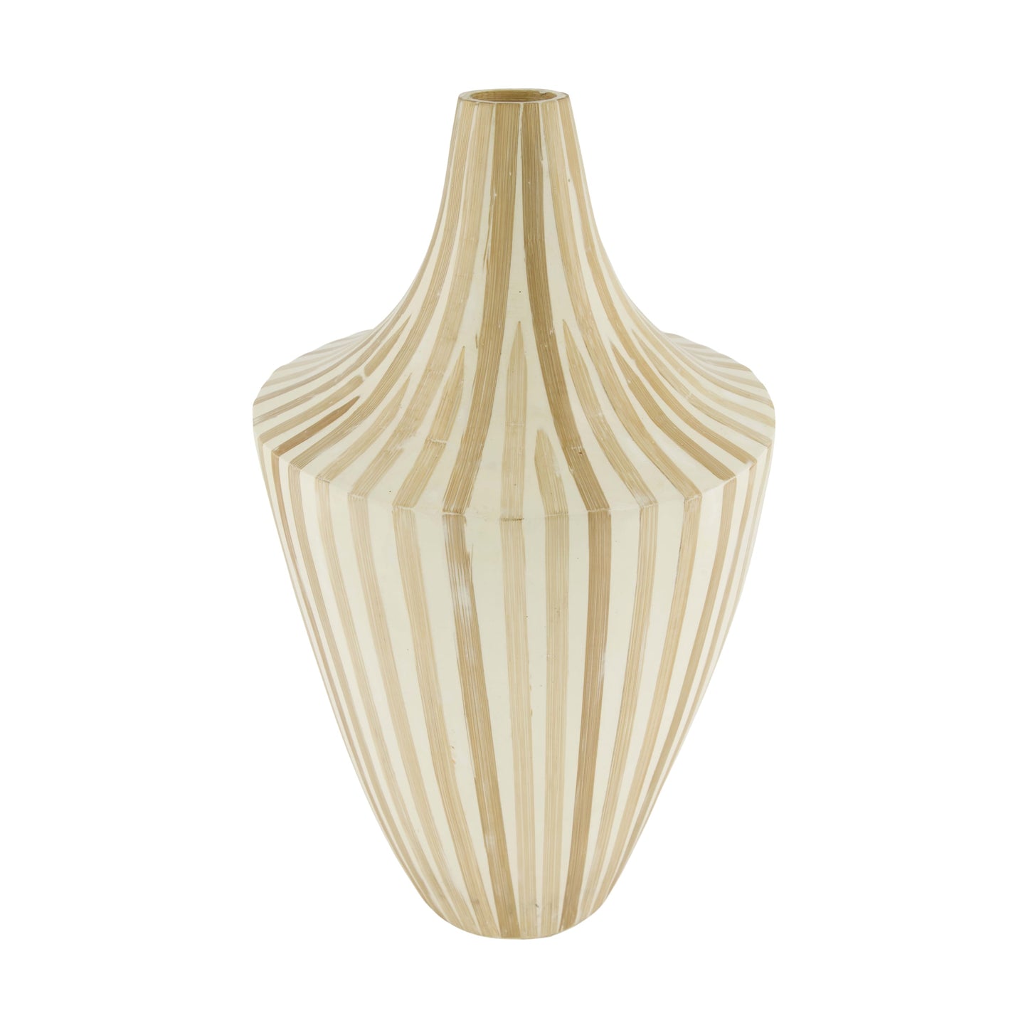 Bamboe vaas crème FSC 100% decoratieve vaas 45 cm