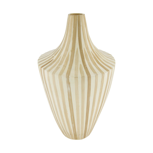 Bamboe vaas crème FSC 100% decoratieve vaas 45 cm