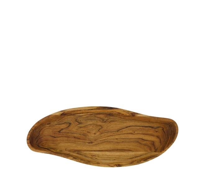 Organische schaal van acaciahout naturel – 58x24 cm